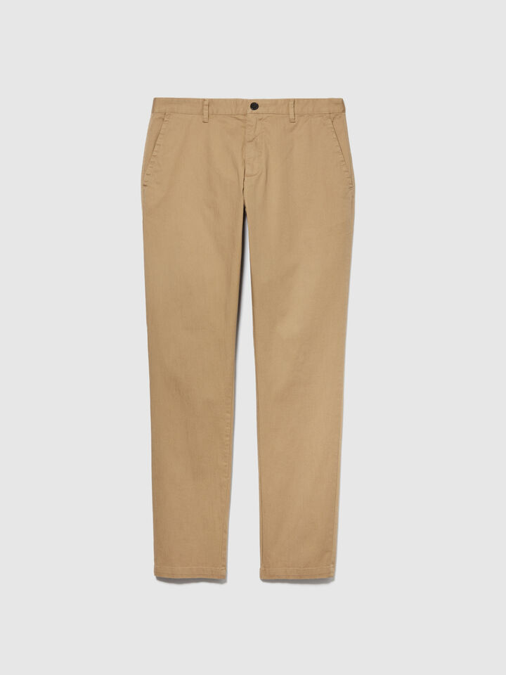 Slim fit chinos - men's slim fit trousers - Camel | Sisley image number 6